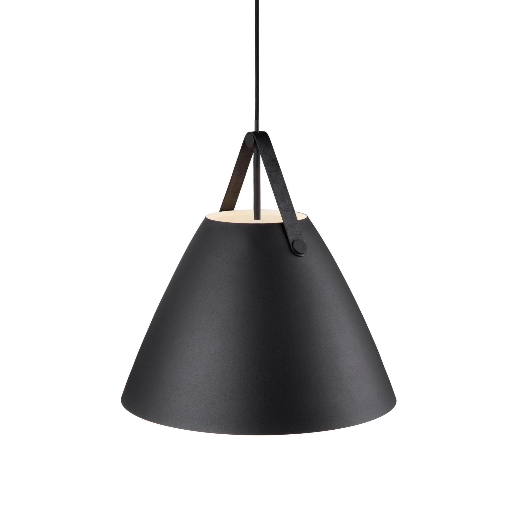 Lampa skandynawska wisząca czarna  STRAP 48 84353003 - Design For The People