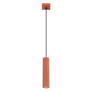 Lampa wisząca KARBON 1 ochra czerwona SL.1630 - Sollux