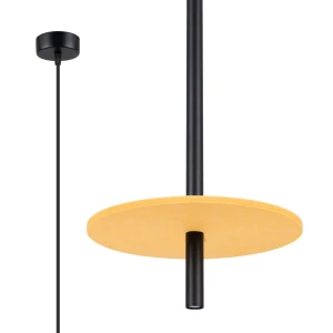 Lampa wisząca FELTRO 1 czarna/żółta SL.1880 - Sollux