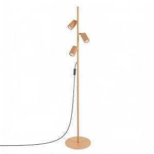 Lampa podłogowa aluminiowa złota 3-punktowa KARBON 3 z serii KARBON SL.2022 - Sollux Lighting