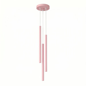 Lampa wisząca stalowa różowa 3-punktowa z serii PASTELO SL.2131 - Sollux Lighting