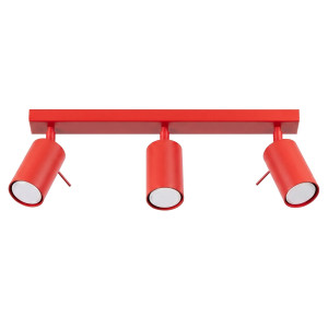 Plafon stalowy czerwony 3-punktowy 45cm z serii RING SL.2191 - Sollux Lighting