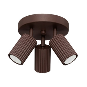 Plafon aluminiowy brązowy 3-punktowy KARBON 3P z serii KARBON SL.2374 - Sollux Lighting