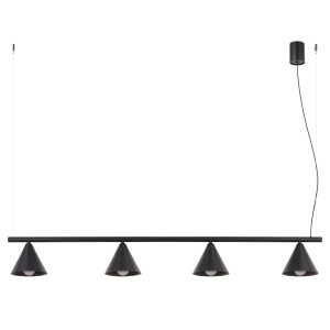 Żyrandol stalowy czarny 4-punktowy NOX 4L z serii NOX SL.2552 - Sollux Lighting