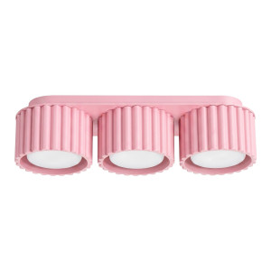 Plafon aluminiowy różowy 3-punktowy AURA 3 z serii AURA SL.2638 - Sollux Lighting