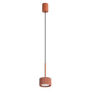 Lampa wisząca aluminiowa ochra czerwona 1-punktowa AURA 1 z serii AURA SL.2680 - Sollux Lighting