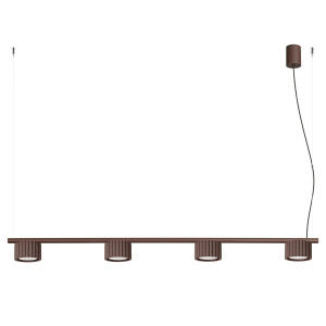 Żyrandol aluminiowy brązowy 4-punktowy z serii AURA SL.2709 - Sollux Lighting