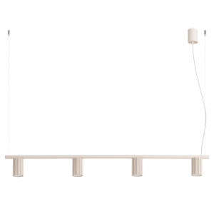 Żyrandol aluminiowy beżowy 4-punktowy z serii KARBON SL.2713 - Sollux Lighting