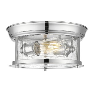 Plafon metalowy srebrny 2-punktowy C02316CH z serii WARWICK - Cosmo Light