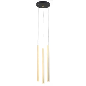 Lampa wisząca elegancka SICILIA PLUS 6191 złote rurki - Argon