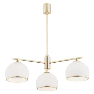 Lampa nad stół stylowa wisząca MARBELLA 1488 glamour szklany złoty - Argon