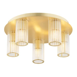 Lampa sufitowa plafon HAMPTON 2178 szkło z mosiądzem - Argon