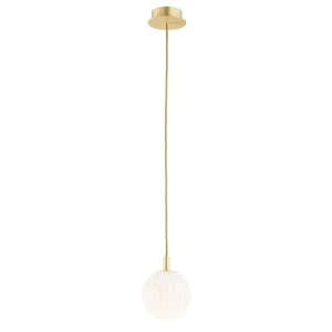Lampa wisząca szklana kula PALOMA 8506 biel i złoto - Argon