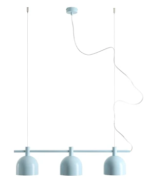 Aldex Lampa wisząca metalowa niebieska 3-punktowa 976E_29 z serii BERYL
