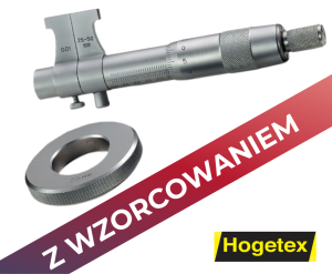 Mikrometr analogowy wewnętrzny 25 - 50 mm 0,01 mm HOGETEX + ŚWIADECTWO WZORCOWANIA