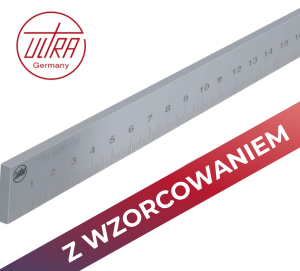 Przymiar kreskowy stalowy sztywny 1000x30x6 mm DIN 866 Typ B + ŚWIADECTWO WZORCOWANIA