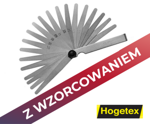 Szczelinomierz 0,05-1,0mm 20 listków 100mm + ŚWIADECTWO WZORCOWANIA