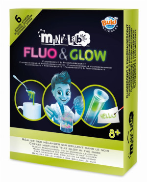 Mini lab - fluo&glow - eksperymenty świecące w ciemności - buki