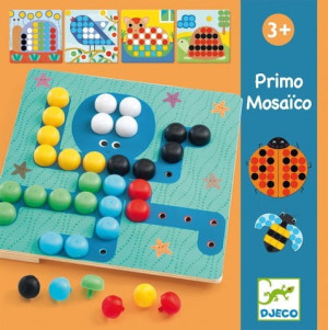 Primo mozaika - kolorowe obrazki - kolorowe pinezki - djeco