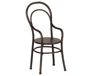 Czarne metalowe krzesło - chair with armrest mini - maileg