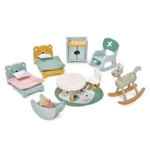 Pokój dziecięcy - drewniane meble do domku dla lalek - tender leaf toys