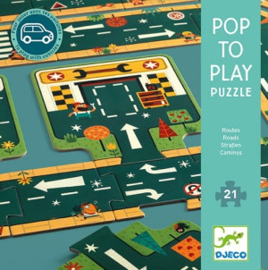 Drogi - puzzle kartonowe - djeco