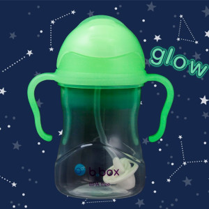 Glow in the dark innowacyjny bidon ze słomką niekapek 240 ml- b.box