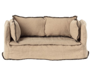 Beżowa sofa kanapa - miniature couch - akcesoria dla lalek - maileg