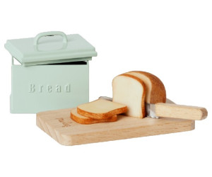 PROMOCJA Chlebak z Akcesoriami - Miniature Bread Box With Cutting Board And Knife - Akcesoria Dla Lalek - Maileg