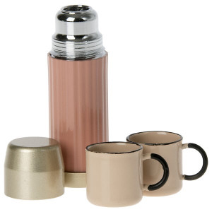 Koralowy Termos z Kubeczkami - Thermos And Cups - Akcesoria Dla Lalek - Maileg