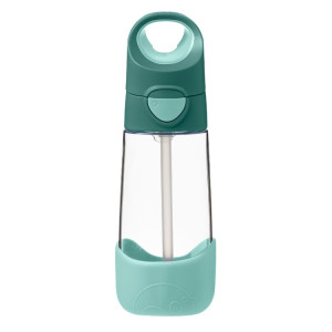 Emerald forest - tritanowy bidon do picia 450 ml- butelka ze słomką - b.box