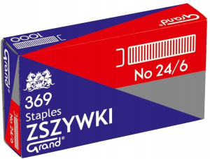 Zszywki grand 24/6 1000 sztuk- srebrne