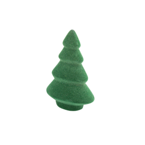 Figurka zielona choinka z welurowym wykończeniem 13 cm - altom design