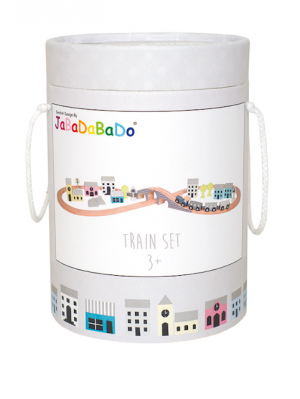 Tory z pociągami - kolejka drewniana zabawka - train set jabadabado