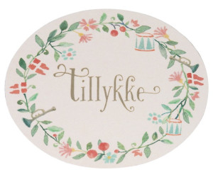 WYPRZEDAŻ Etykiety Prezentowe - Bileciki na Prezenty - Gift Cards - Tillykke - Maileg