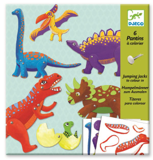 Dinozaury - zestaw ruchome postacie - djeco