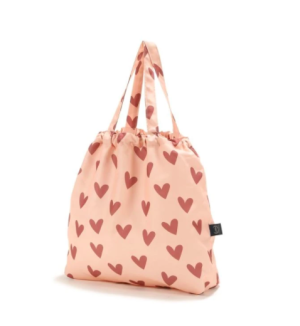 Heartbeat pink - shopper bag z kieszonką - torba na zakupy - la millou
