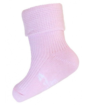 Skarpetki bezuciskowe z zakładką - różowe - 7-8 cm - 3-6 miesięcy - kidsmed