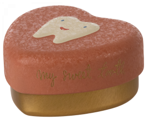 Serce Pudełko na Zęby Mleczaki - Różowe Serduszko na Ząbek Mleczny - Tooth Box Rose Heart - Maileg