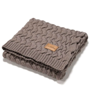 Stoned Brown - Koc z Wełny Merynosa - Brązowy - 85x85 - 100% Wełna Merino - La Millou