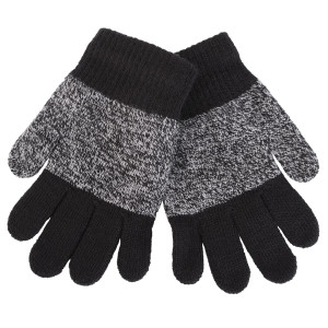 Czarne - Rękawiczki Dziecięce 16 cm - Pięciopalczaste RRK250-004 - MORAJ