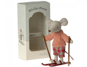 Starsza siostra z nartami - winter mouse - big sister - maileg