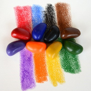 Crayon rocks 8b - kredki stożkowe kamyki - 8 sztuk w bawełnianym woreczku