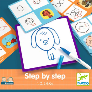 Eduludo - 1,2,3 - karty do nauki rysowania - krok po kroku - djeco