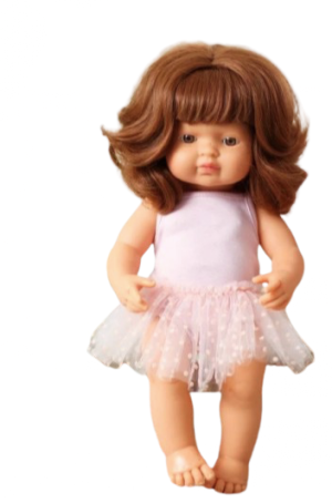 Różowy Strój Baletnicy -  Body i Spódniczka Tutu - Rozmiar 38- Ubranko Dla Lalek - Miniland - LILLITOY