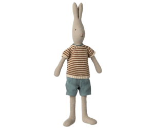 Króliczek w Koszulce w Paski i Spodenkach - Rabbit size 3 - Classic - Knitted Shirt And Shorts - Maileg