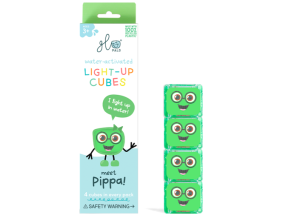 Pippa - Zestaw 4 kostek Sensorycznych Świecących w Wodzie - Kolor Zielony - Glo Pals