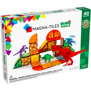 Dino world - klocki magnetyczne 40 elementów - magna-tiles