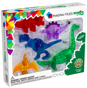 Promocja dino zestaw - 5 magnetycznych figurek dinozaurów - magna-tiles