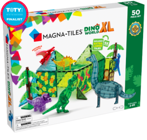 PROMOCJA XL Dino World - Klocki Magnetyczne 50 elementów Dinozaury - Magna-Tiles
